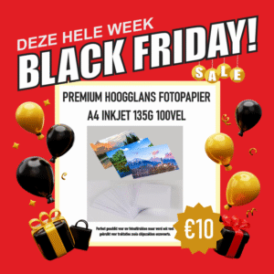 Black Friday Sale Premium Hoogglans Fotopapier A4 Inkjet 135g